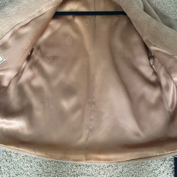 Betty Rose by Glenara Glenoit Vintage Faux Fur Tan Beige Coat Jacket S/M - Picture 8 of 13